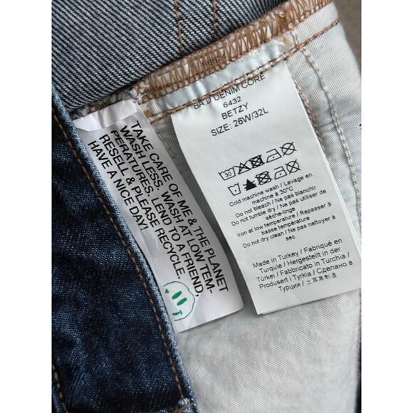 new GANNI high rise 100% organic denim non stretch Betzy jeans Dark Blue Stone - Picture 11 of 13